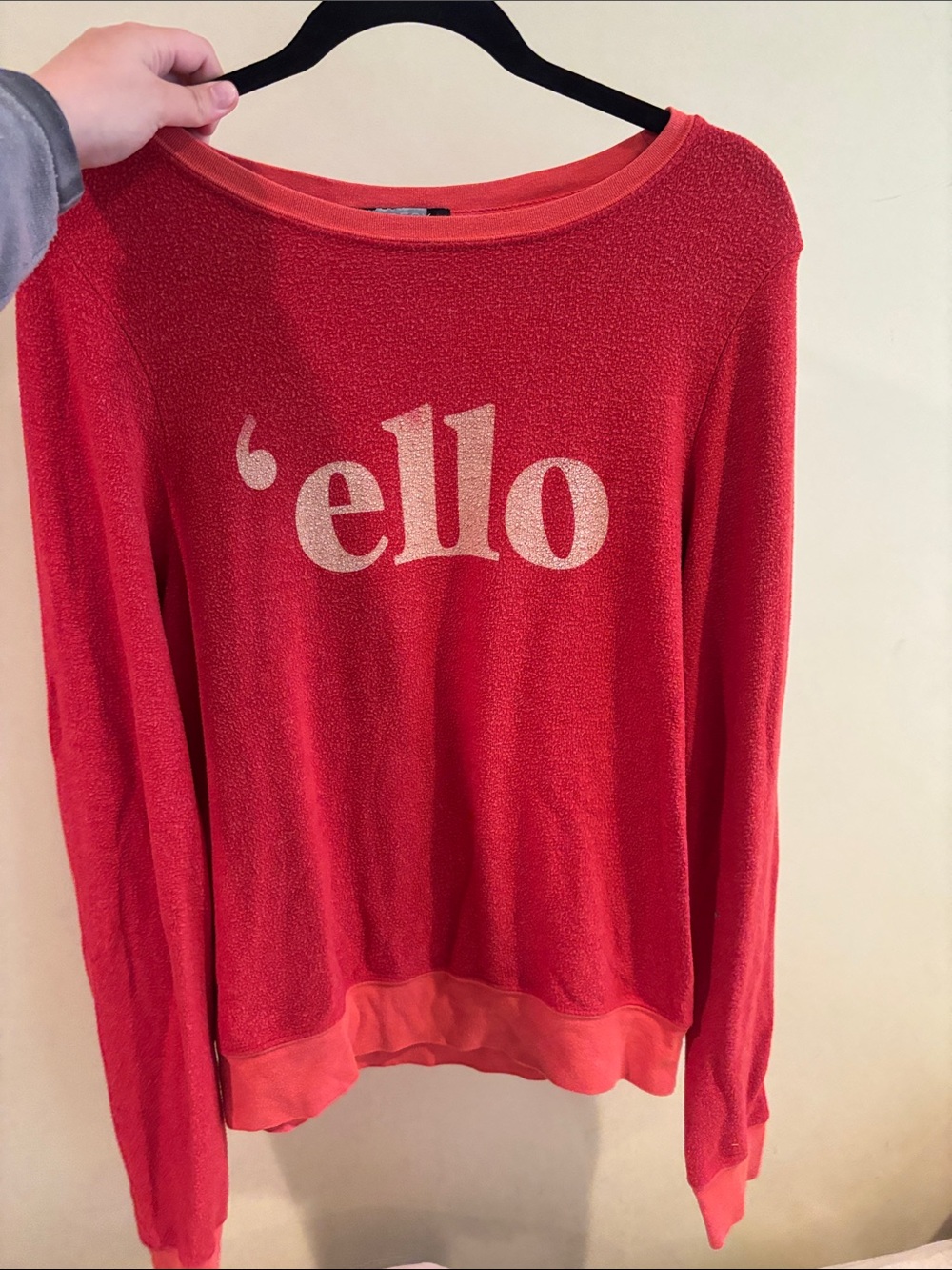 Wildfox Red 'ello Pullover Sweater